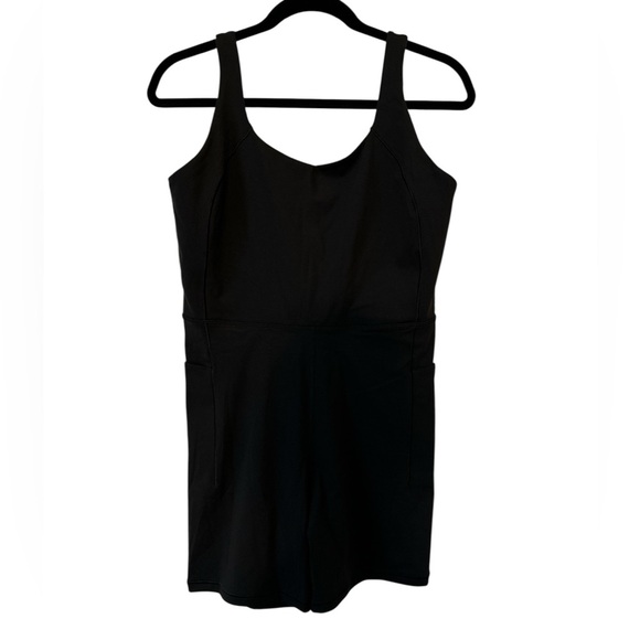 CALIA NWT Women's Inspire Short Bodysuit Workout 1 Piece Pure Black size L - Picture 4 of 7